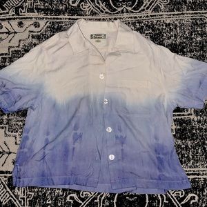 Rare Vintage Tommy Bahama Ombré 100% Silk Button-Up: Size M (8-10)